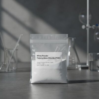 White Powder Polyvinylidene Chloride PVDC Residual Vinylidene Chloride ppm Chloride ppm Below 3 and Relative Viscosity 141 to 146
